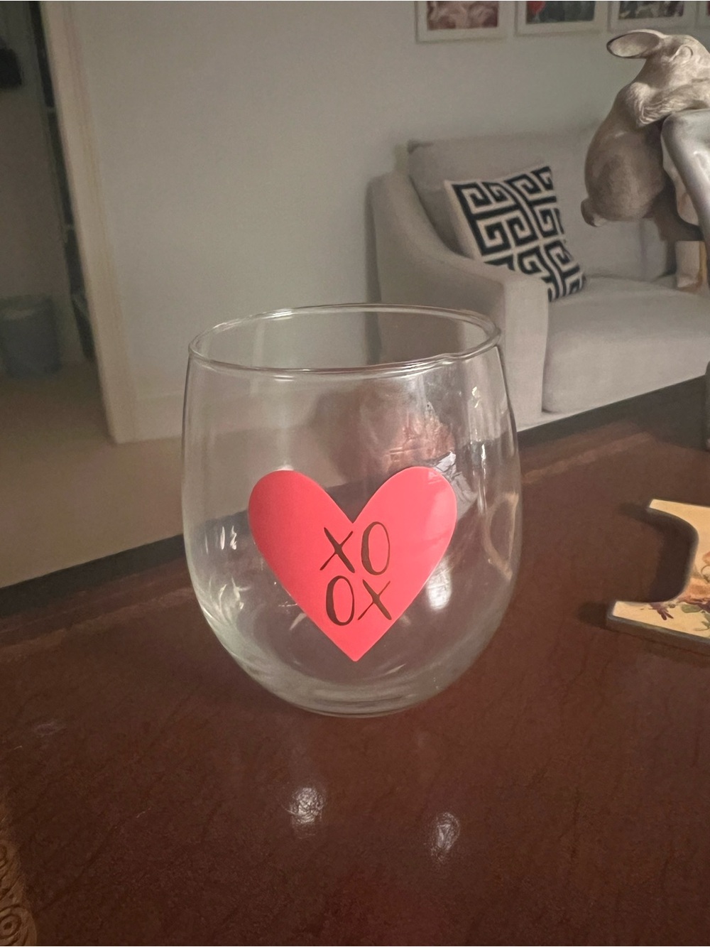 Heart logo glass